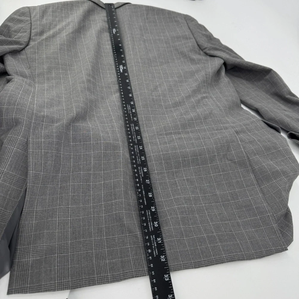 Steve Harvey Grey Glen Plaid 3-Piece Suit Mens 40R Jacket 34W Pants Vest